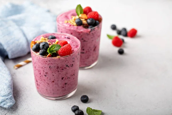 Berry smoothies shora výstřel — Stock fotografie