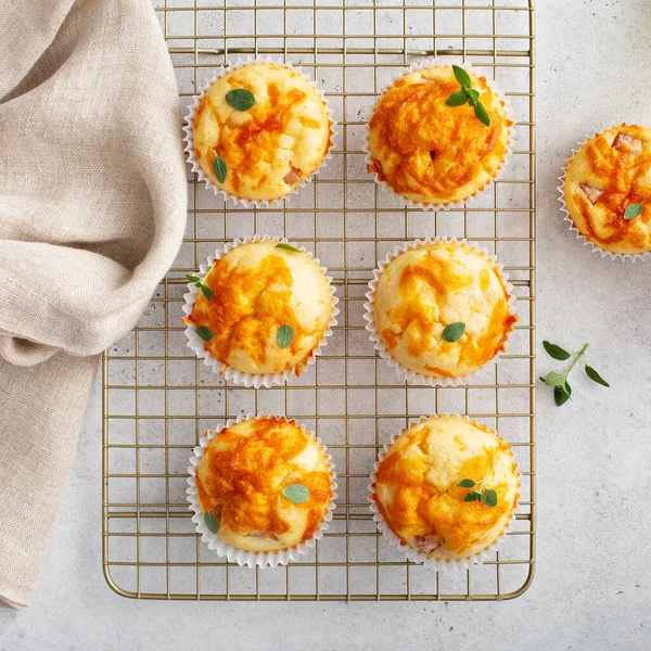 Ham and cheese muffins — Stock Photo, Image