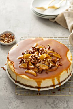 Elmalı karamelli cevizli cheesecake