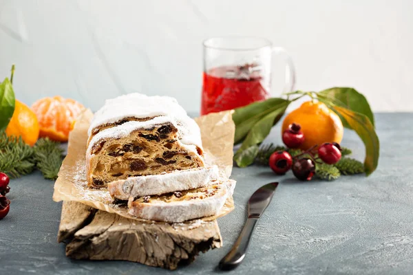 Traditional Christmass stollen — Stock Photo, Image