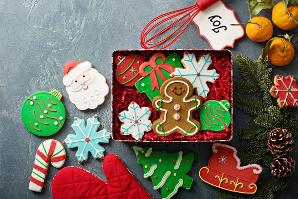 Christmas gingerbread and sugar cookies — Stock Photo, Image