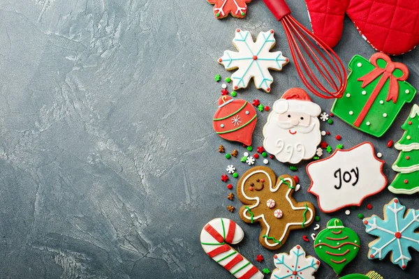 Christmas gingerbread and sugar cookies — Stock Photo, Image