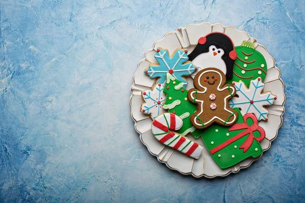 Christmas gingerbread and sugar cookies — Stock Photo, Image