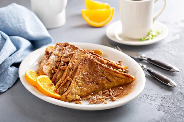 Pane alla cannella french toast — Foto Stock