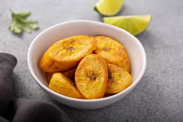 Fried plantains, carribean cuisine — Stock Photo, Image