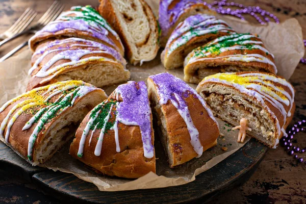 Bolo rei para Mardi Gras — Fotografia de Stock