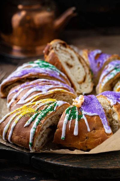 Bolo rei para Mardi Gras — Fotografia de Stock