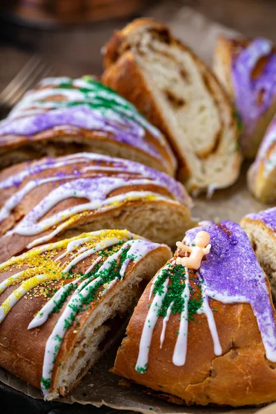 Bolo rei para Mardi Gras — Fotografia de Stock