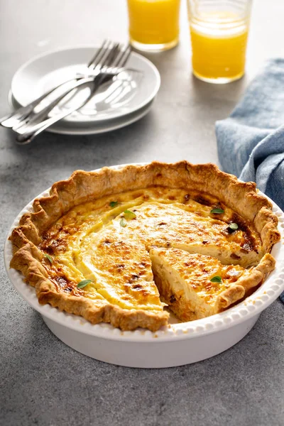 Quiche lorraine k snídani — Stock fotografie