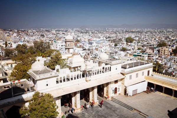 Luchtfoto van Udaipur stad, India — Stockfoto