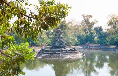  Neak Stan Prasat Tapınağı Angkor karmaşık, Kamboçya. 