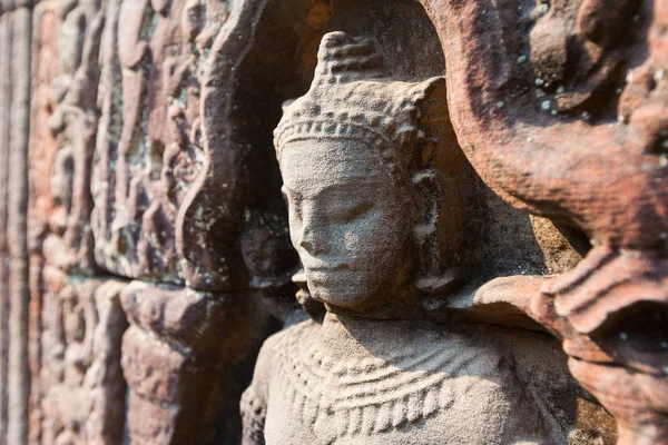 Ruinen des Preah Khan Tempels (12. Jahrhundert) in angkor wat (siem re — Stockfoto