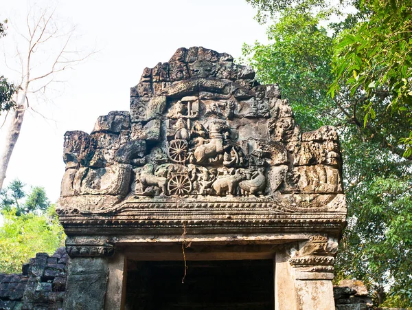 Ruinen des Preah Khan Tempels (12. Jahrhundert) in angkor wat (siem re — Stockfoto