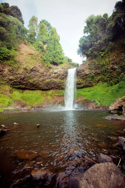 Beautiful waterfall in deep forest in  Laos — Stock Photo, Image