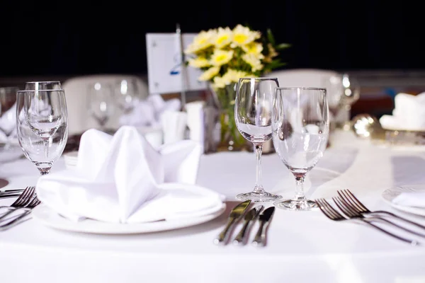 Table set for an event party or wedding — Stock Photo, Image