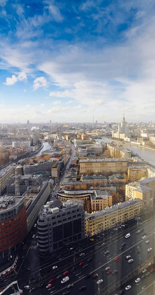 Flygfoto Moskva city panorama — Stockfoto