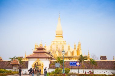 Altın wat thap luang Vientiane, laos