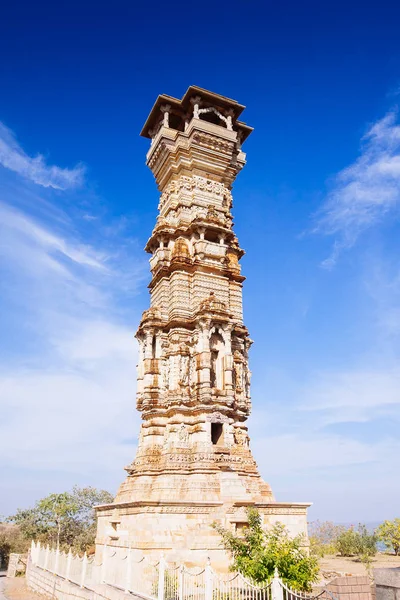 Fort Chittorgarh in Chittor India. Rajasthan. Kirti Stambha — Stockfoto