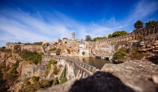 Pittoresk panoramautsikt över Cittorgarh Fort, Indien — Stockfoto