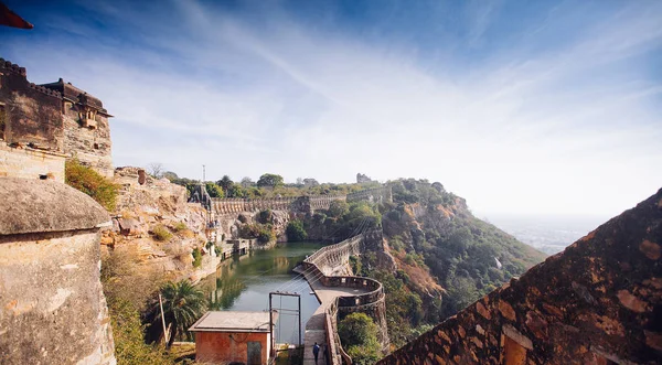 Pittoresk panoramautsikt över Cittorgarh Fort, Indien — Stockfoto