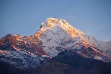 Annapurna alan dağlar Nepal Himalayalar