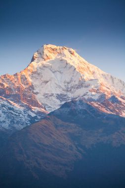 Annapurna alan dağlar Nepal Himalayalar