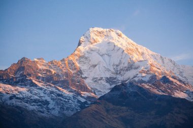 Annapurna alan dağlar Nepal Himalayalar
