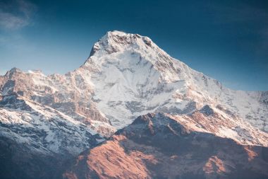 Annapurna alan dağlar Nepal Himalayalar