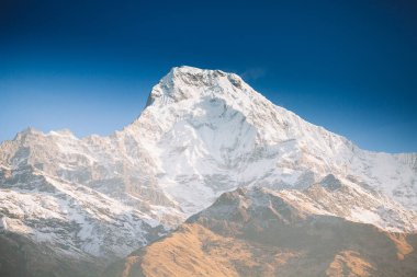 Annapurna alan dağlar Nepal Himalayalar