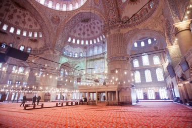 Istanbul, Türkiye - 13 Ocak 2018: İç Sultanahmet ecek