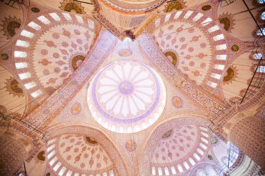 Istanbul, Türkiye - 13 Ocak 2018: İç Sultanahmet ecek