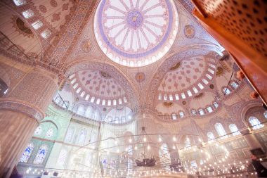 Istanbul, Türkiye - 13 Ocak 2018: İç Sultanahmet ecek