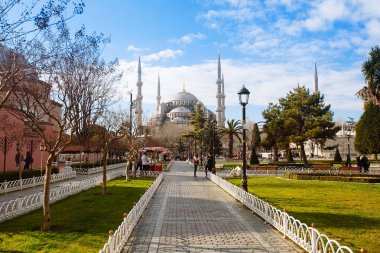 Istanbul'da Sultanahmet Camii (Sultanahmet Camii) görünümü