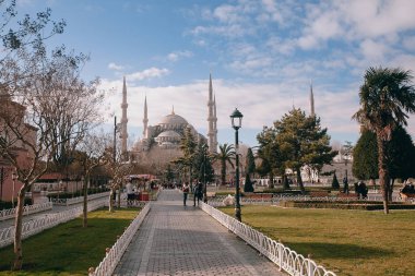 Istanbul'da Sultanahmet Camii (Sultanahmet Camii) görünümü