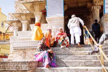 Udaipur, Hindistan - 12 Ocak: Jagdish te yakın tanımlanamayan kişi