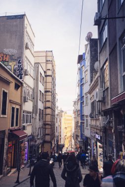 Istanbul, Türkiye - Jan 17: Istanbul Caddesi üzerinde 17 Ocak 2018 yılında ben
