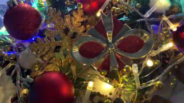 New Year Gift Box Christmas Spirit Holidays Celebrations Concept — ストック動画