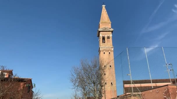 Burano Italien Januar 2020 Zentraler Platz Auf Der Insel Burano — Stockvideo