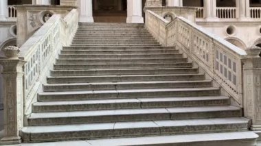 Venedik, İtalya - 21 Ocak 2020 Doge Sarayı, Palazzo Ducale. San Marco Meydanı, Venedik, İtalya.