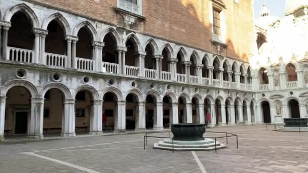 Venedig Italien Januar 2020 Innenraum Des Dogenpalastes Palazzo Ducale San — Stockvideo