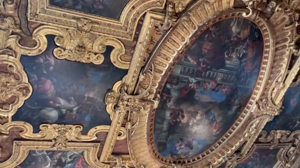 Venecia Italia Enero 2020 Interior Del Palacio Ducal Palacio Ducal — Vídeos de Stock