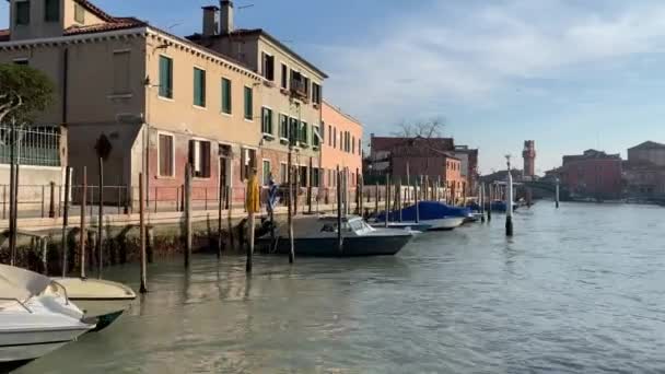 意大利穆拉诺 2020年1月20日 意大利威尼斯泻湖中的穆拉诺岛 — 图库视频影像