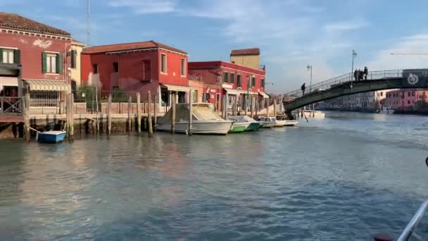 Murano Itálie Ledna 2020 Ostrov Murano Laguně Benátky Itálii — Stock video
