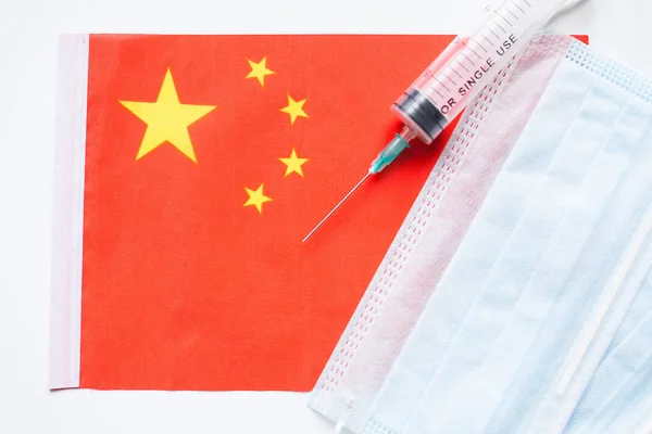 China Gesundheitskonzept. Grippeausbruch und Coronavirus oder Coronaviren Grippe. — Stockfoto