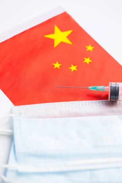 China Gesundheitskonzept. Grippeausbruch und Coronavirus oder Coronaviren Grippe. — Stockfoto