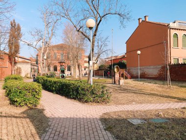 MURANO, ITALY - JANUARY 20, 2020: island of Murano in the lagoon