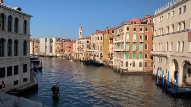 Venecia Italia Enero 2020 Timelapse Barcos Venecia Gran Canal Italia — Vídeo de stock