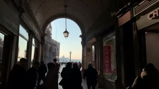 Venska Italien Januari 2020 Piazza San Marco Venedig Arkitektur San — Stockvideo