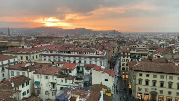 Florence Italy Января 2020 Вид Воздуха Флоренцию Тоскану Италию Исторически — стоковое видео
