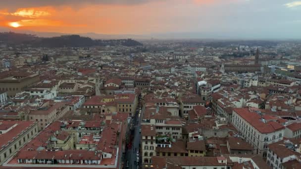 Florence Italië Januari 2020 Luchtfoto Van Florence Toscane Italië Historisch — Stockvideo